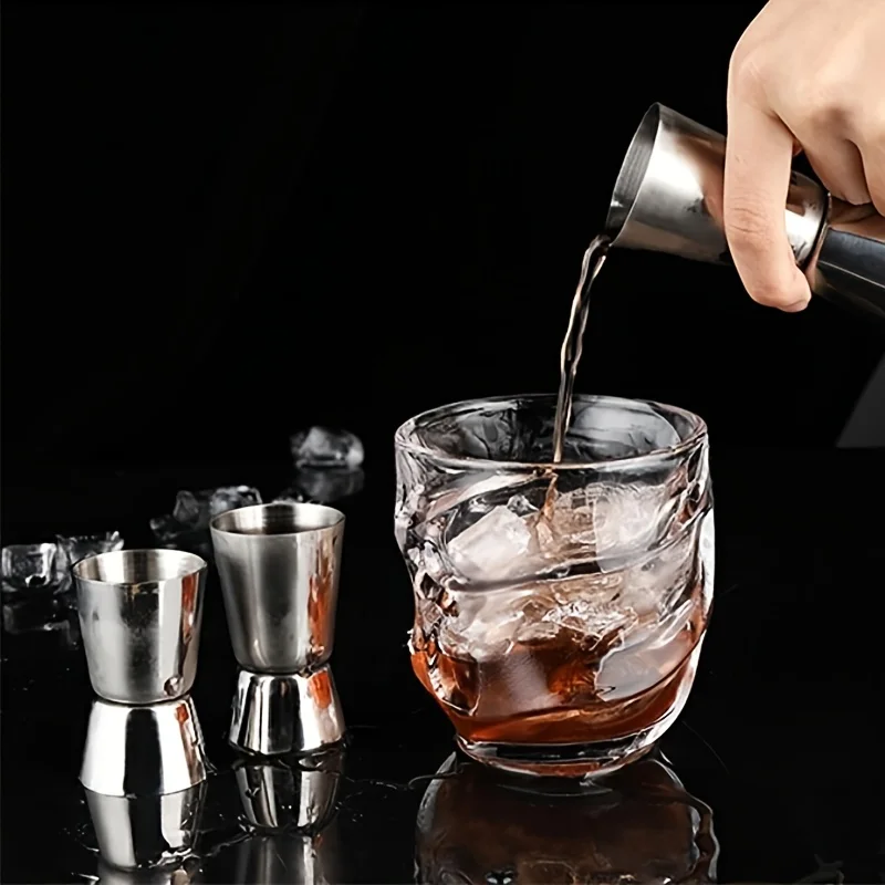 Coctelera con medidor de doble dosificador para bebidas alcohólicas, botella para agitar, accesorios para fiestas y bares.