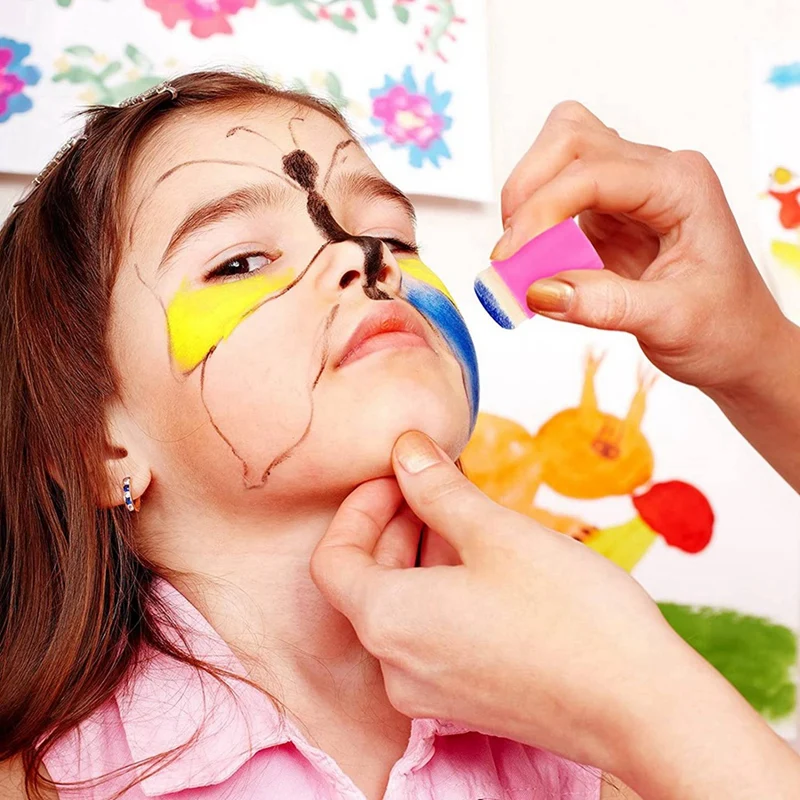 حار TTKK 240 قطع إصبع الإسفنج Daubers إصبع اللوحة الإسفنج الحرفية رسم الإسفنج Dauber مجموعة لطلاء الحبر الفني الحرف