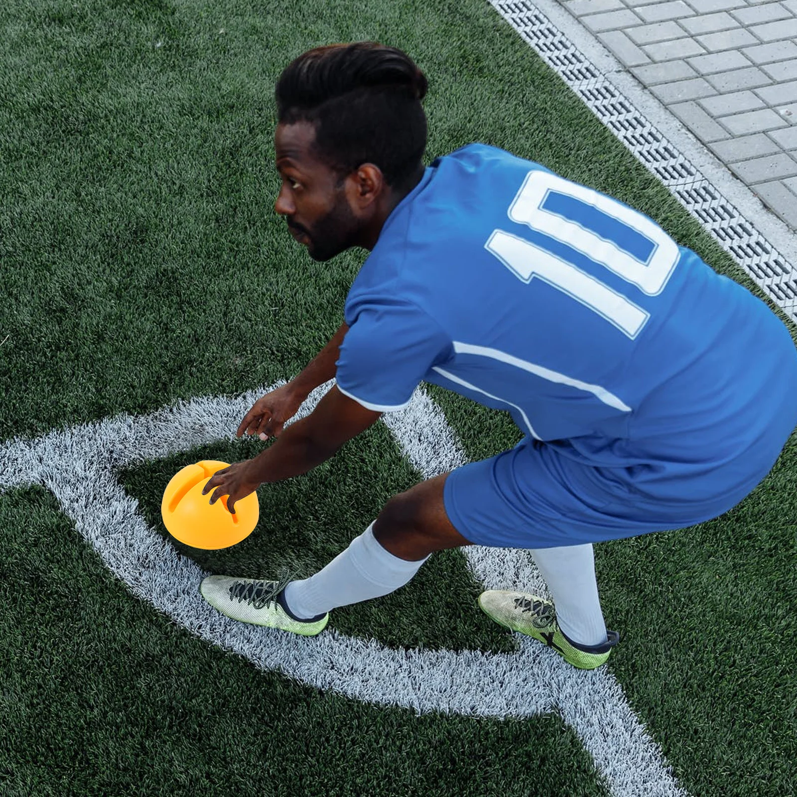 قاعدة سارية العلم شديدة التحمل لملعب كرة القدم وكرة القدم وحامل علم الزاوية المقاوم للطقس وقاعدة تثبيت سهلة الاستخدام