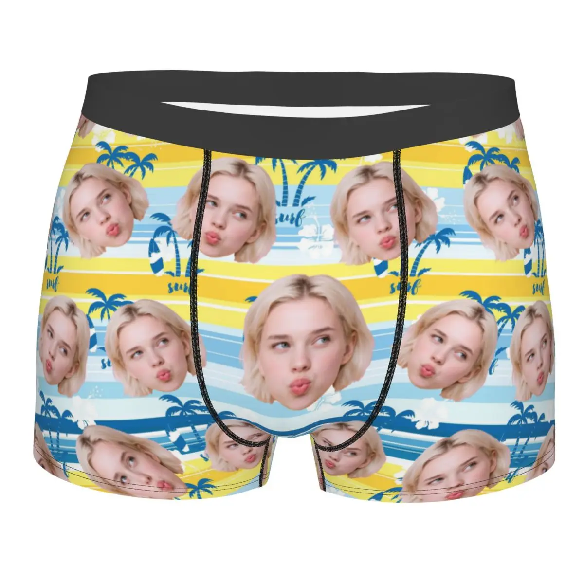

Personalized Custom Boxers Briefs Men's Breathable Customized Face Photo Design Underwear Valentine's Day Gift For Husband
