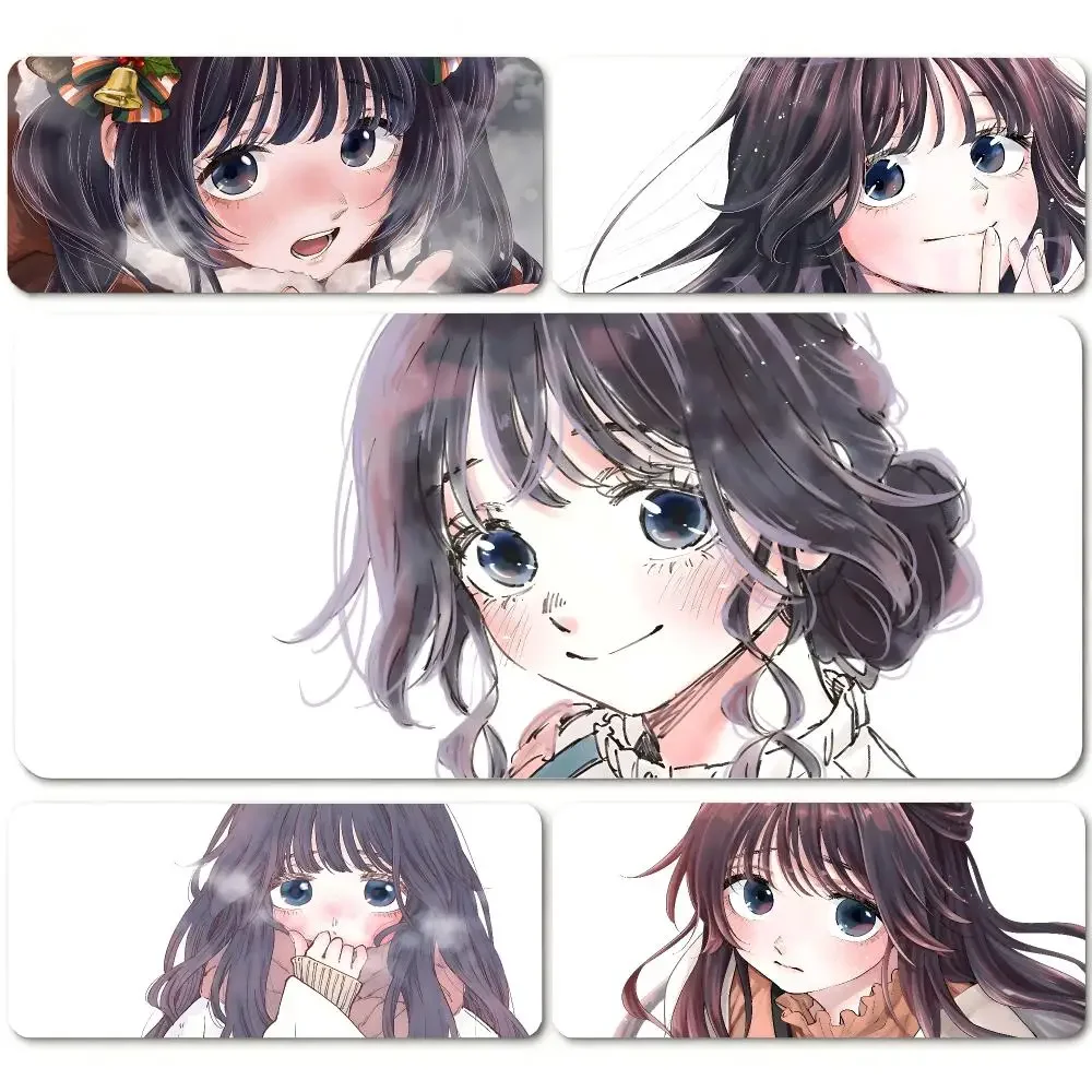 anime The Fragrant Flower Blooms with Dignity Mouse Pad MousePad Stitched Edge Waterproof Desk Mat Anti-Slip Rubber Base for PC