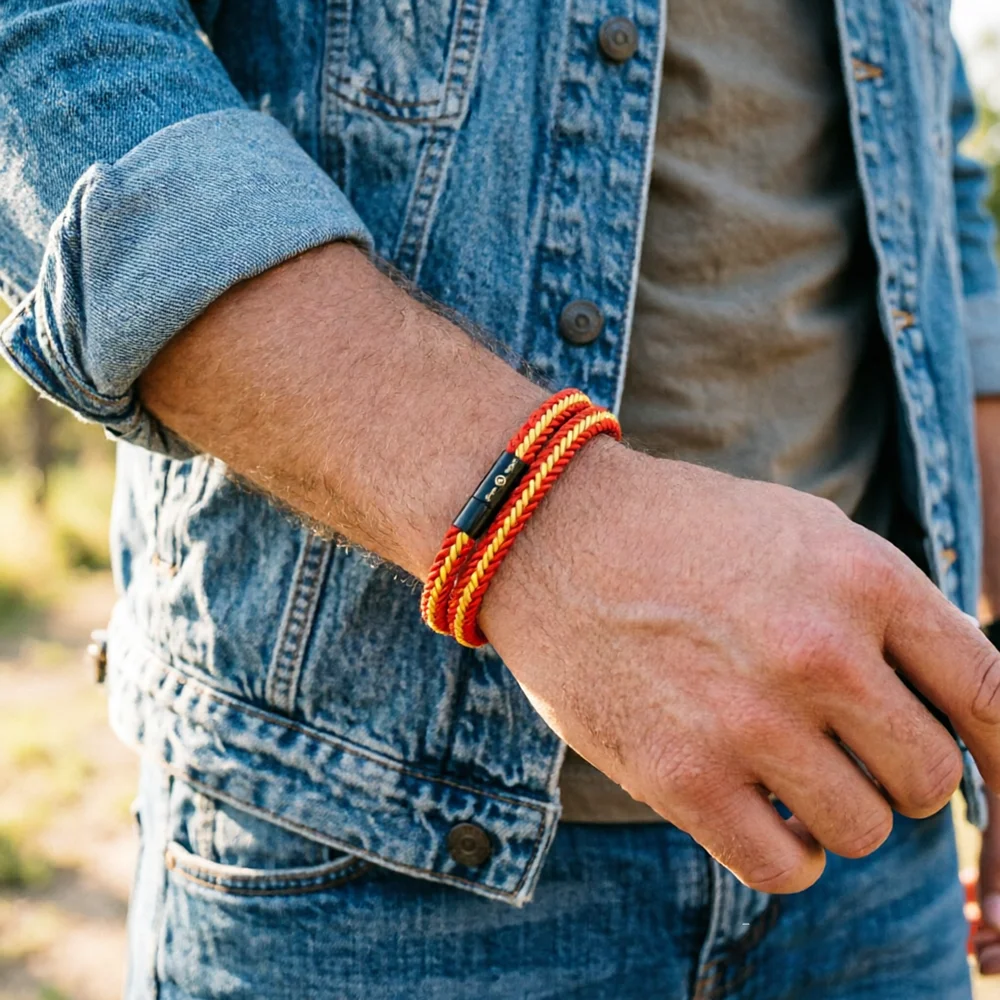 Unique Handmade Weaven Bilayer Rope Bracelet Unisex Apparel Accessories 2 Sizes Options Ethnic Braslet Daily Couple Wristband