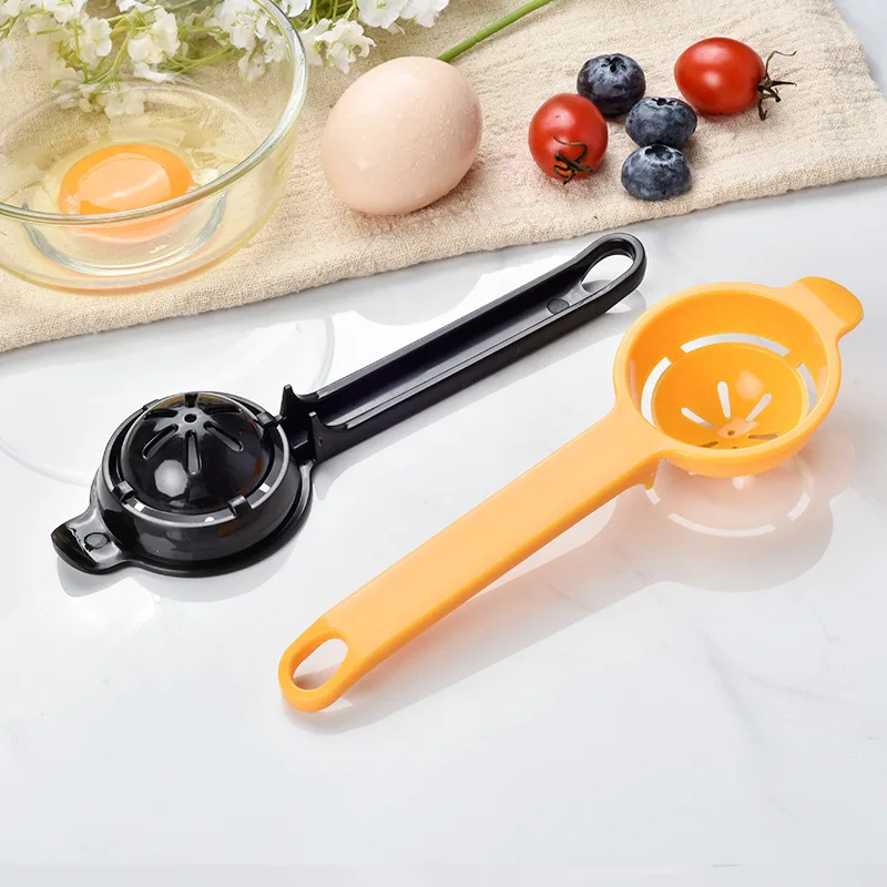 Extended Handle PP Egg White Separator with Hanging Hole Household Multi-purpose Quickly Separated Egg Dividers Kitchen Egg Tool