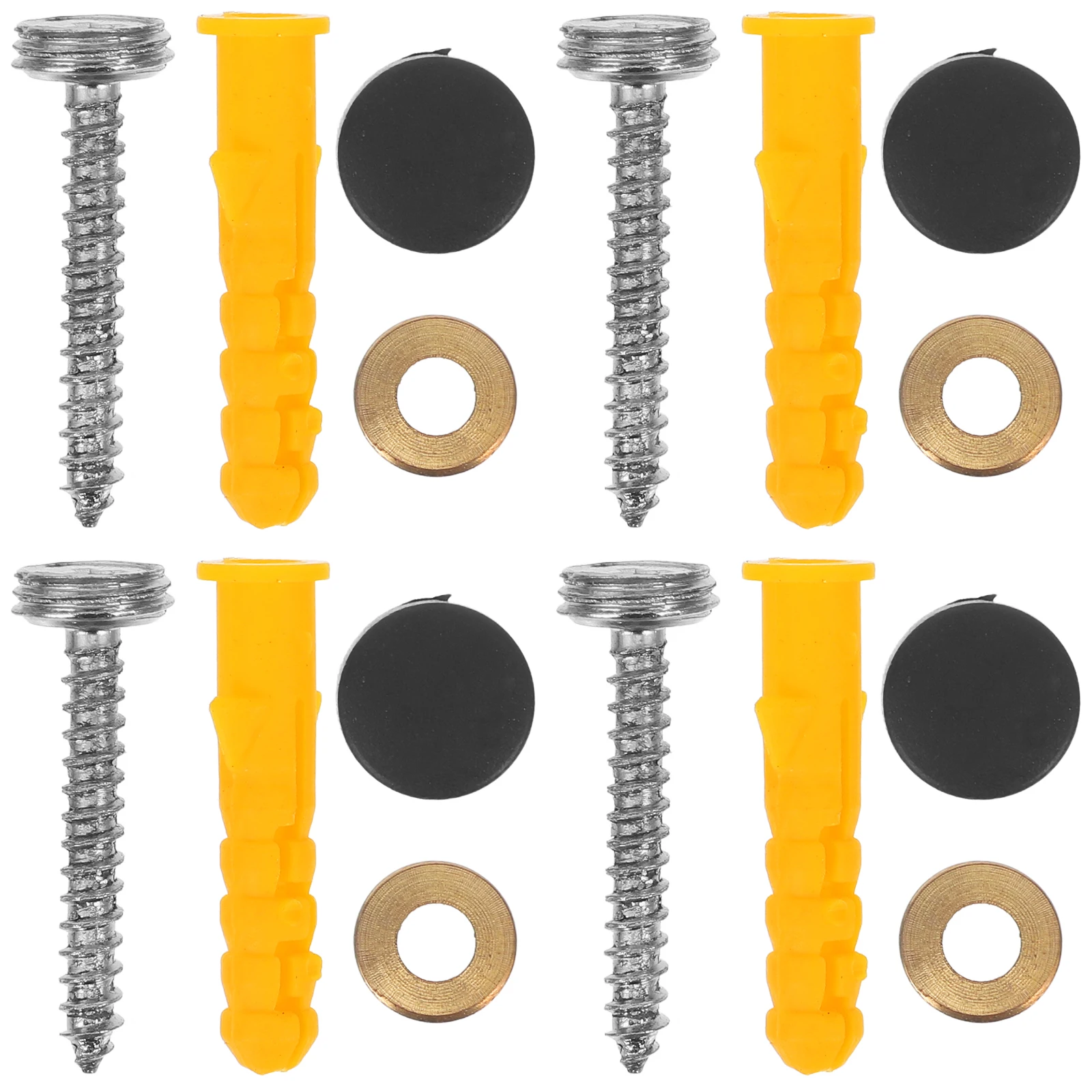 

20 set 20 Sets Screw Cap Covers Decorative Mirror Fasteners Glass Fixing Hardware For Bathrooms Offices Vehicles Plastic