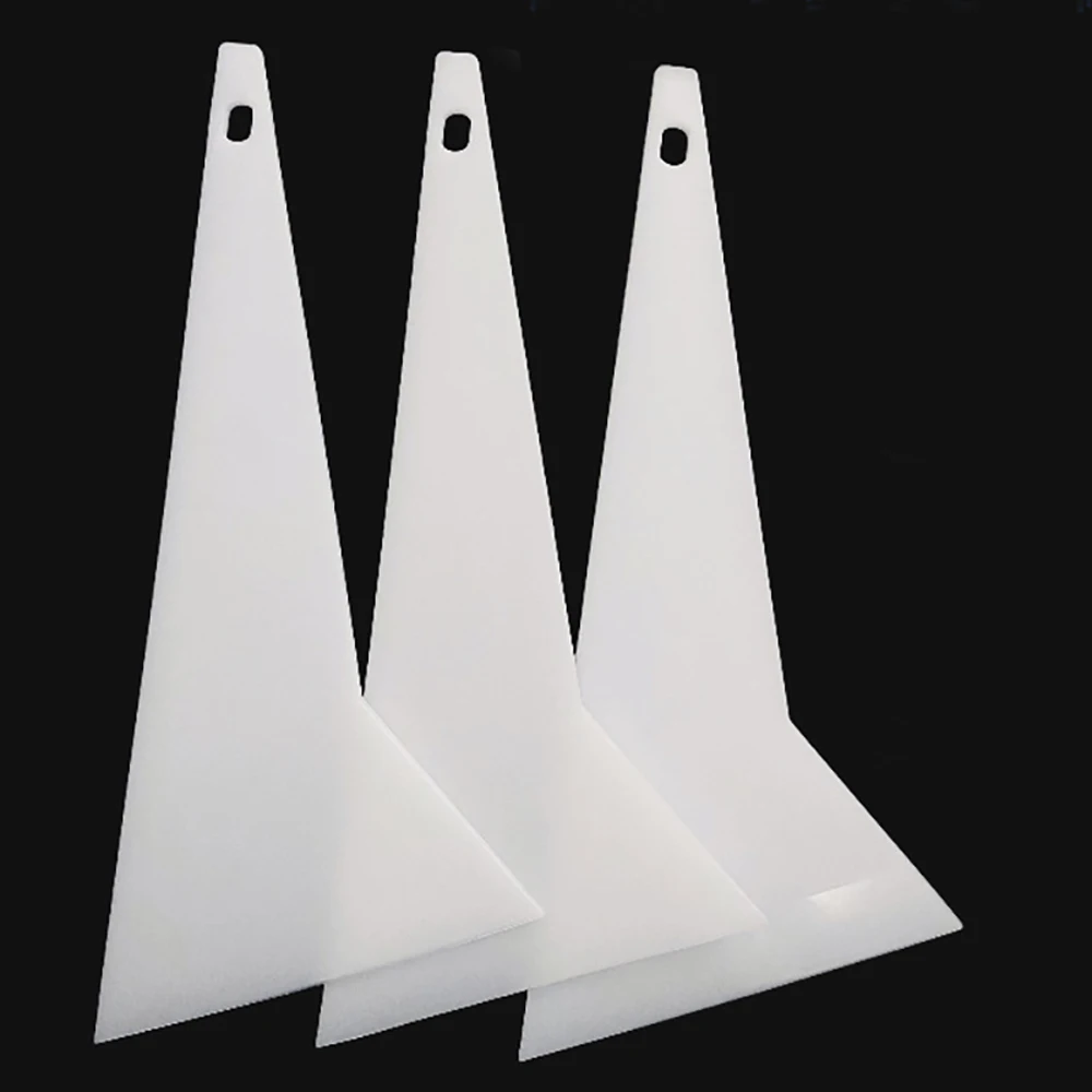 3Pcs Triangle Beveled Edge Plastic Scraper Car Film Installation Tools Sticker Squeegee Cleaning Accessory Set