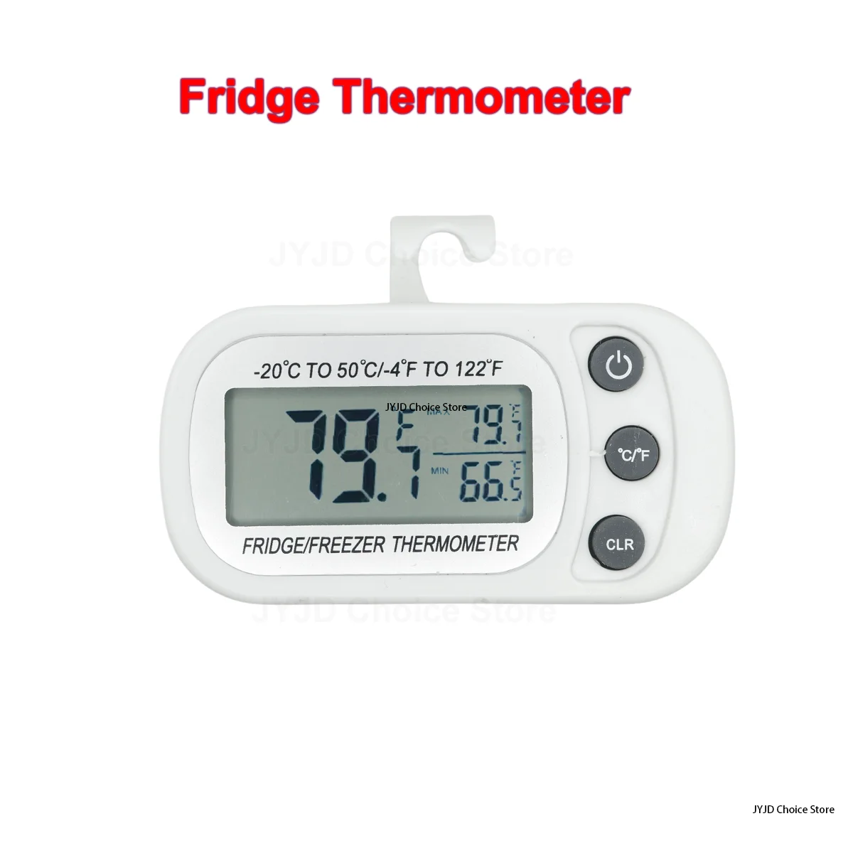 Fridge Thermometer With Hook Anti-Humidity Refrigerator Freezer Electric Digital Thermometer Temperature Monitor LCD Display