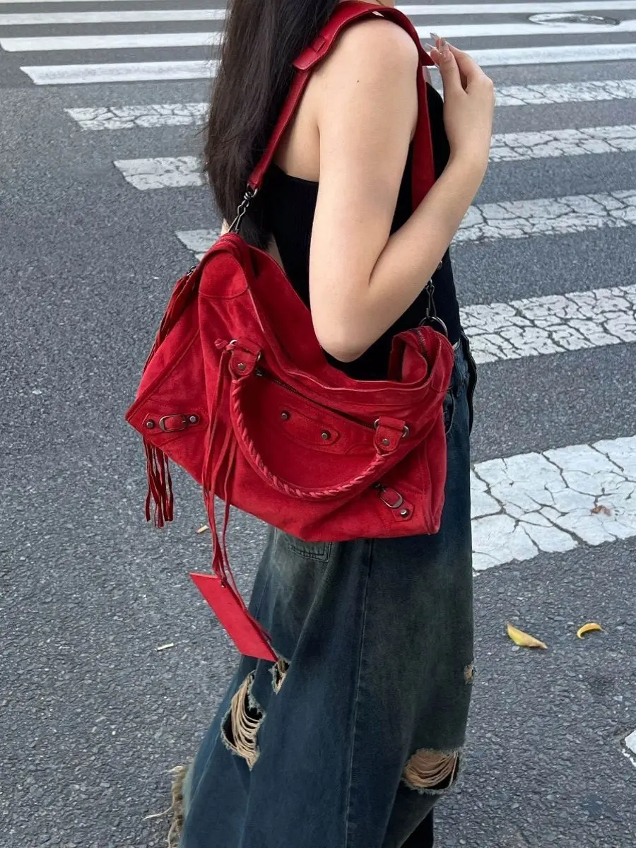 

Women Bag Canvas Fashion 2024 New Fashion Red High-Capacity Shoulder Bag Pures and Bags Crossbody Girls Bag
