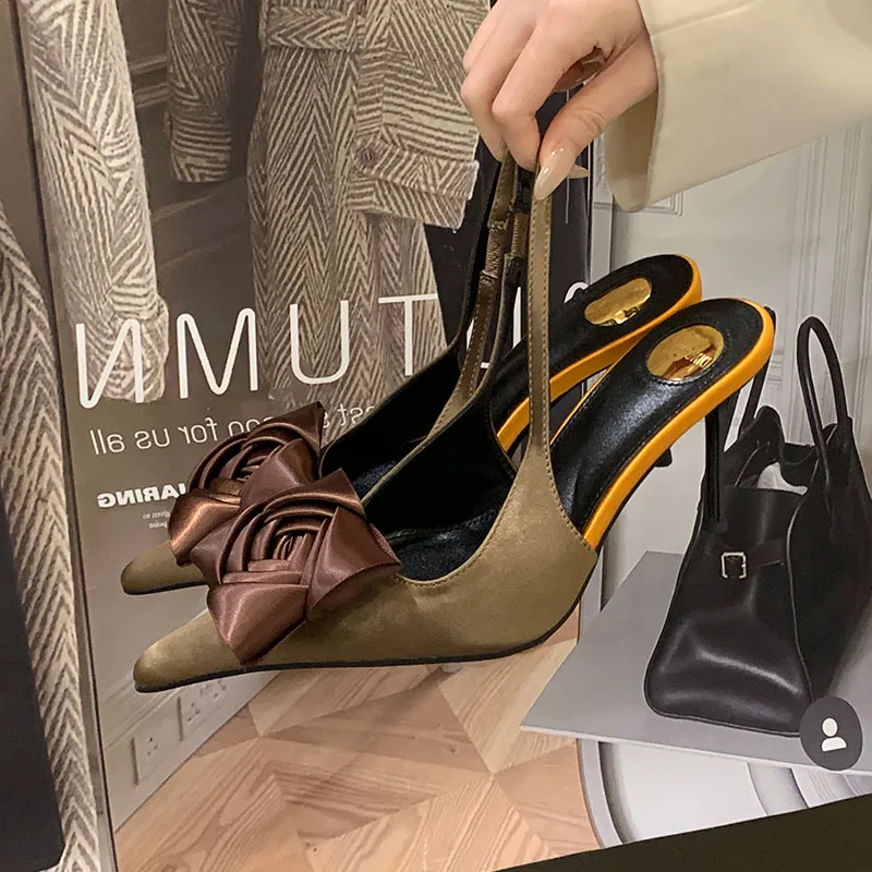 

Новые летние туфли-лодочки с цветочным узором и заостренным носком, дизайнерские, на высоком каблуке, для женщин, элегантные, для вечеринок, сексуальные, женские туфли