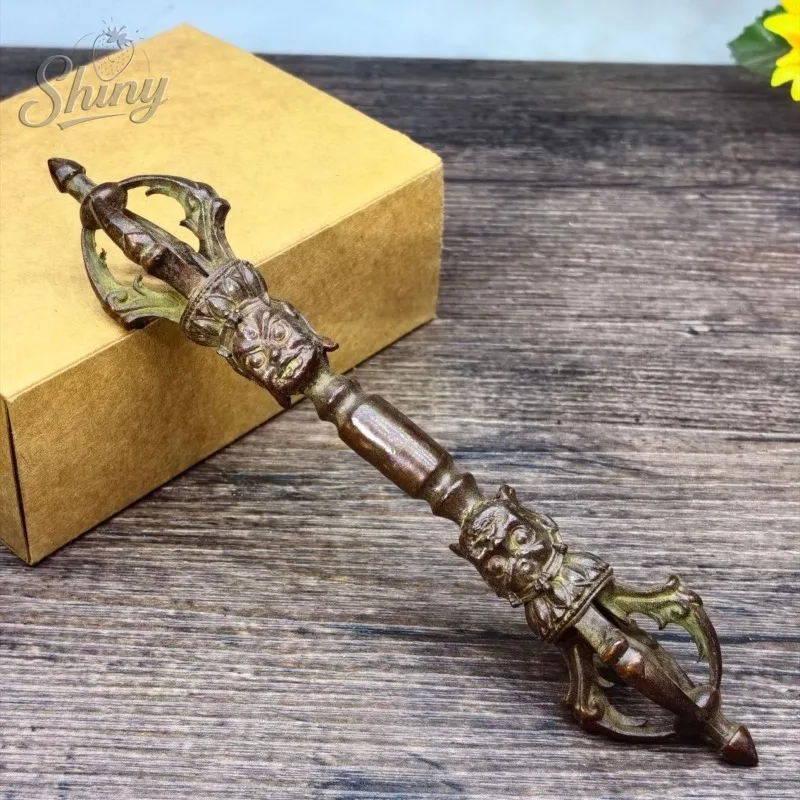 Colección de artículos antiguos de bronce tibetano, Vajra Tantra de cinco hebras, adornos secundarios del diablo tántrico