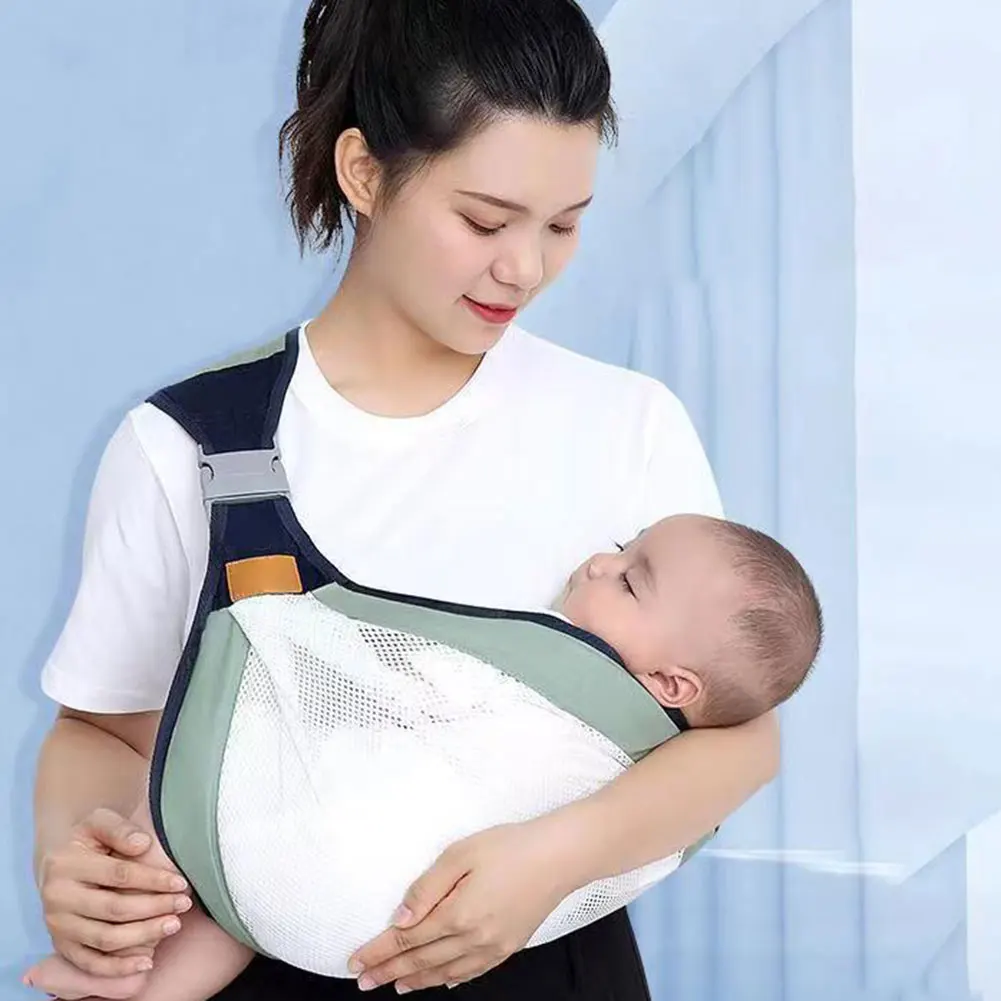 Baby Sling Carrier One Shoulder Labor-Saving Ergonomic Baby Wraps Carrier Hand Free Infant Toddler Baby Hip Carrier For Walking