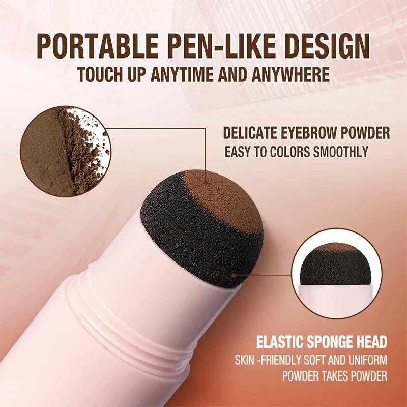 Eyebrow Powder - Air Cushion Eyebrow Powder Set, waterproof, natural, no smudge, superb, black and brown