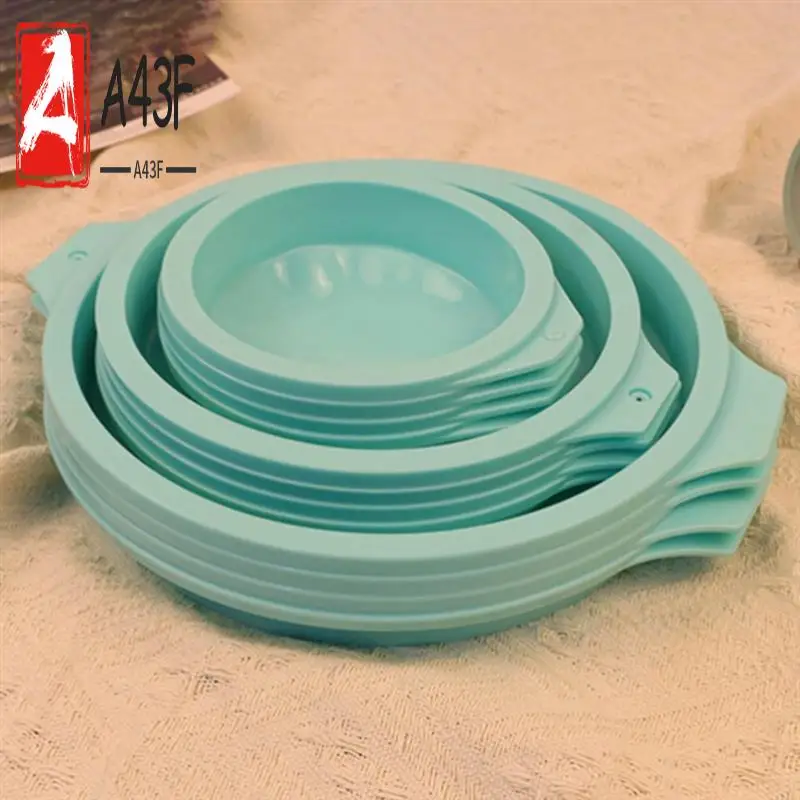 

A43F-4Pcs Silicone Cake Pan Round Cake Layer Set Silicone Bakeware Mold For Baking Tool Rainbow Cake And Mousse