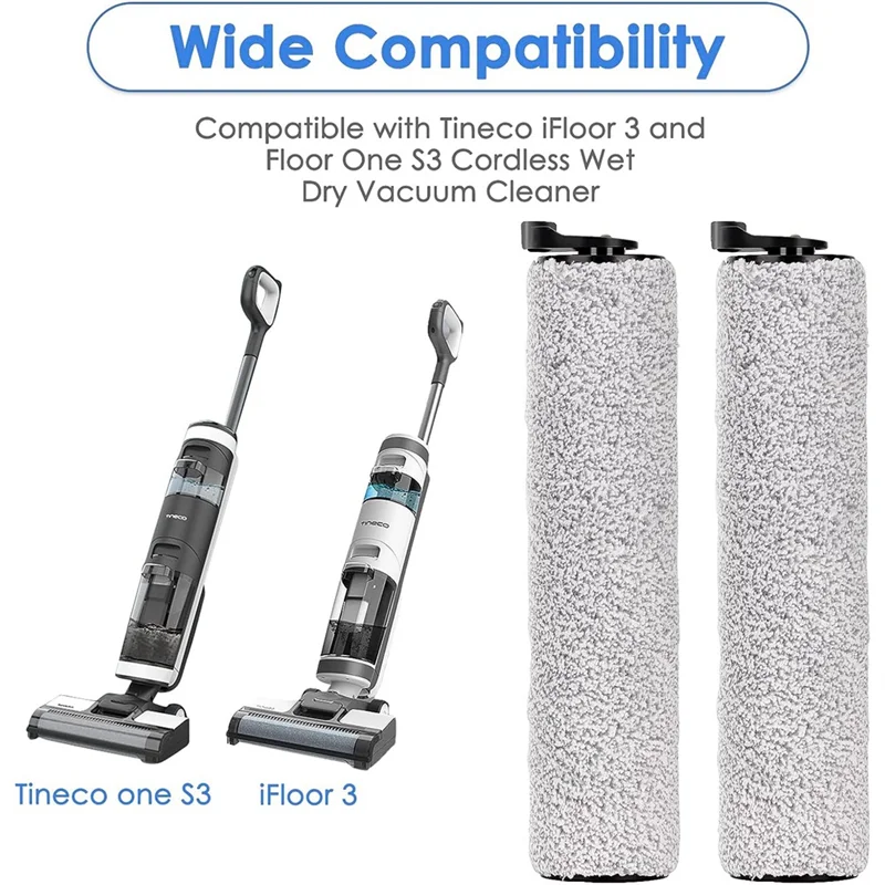 

A55F-3 шт. Запчасти, аксессуары, ролики щетки для Tineco Ifloor 3/Floor One S3/ Ifloor 2, запасной пылесос для влажной и сухой уборки