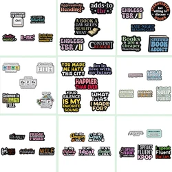 4-6pcs Hard Enamel Pins Sets Funny Novel Quotes Metal Brooches Lapel Badge Backpack Clothes Accessories Gift for Kids Friends