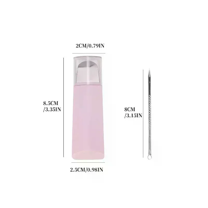 2 قطعة مزيل الرؤوس السوداء الجلد الغسيل ملعقة بثرة حب الشباب إبرة أداة الوجه المسام الأنظف مجموعة العناية بالبشرة #5