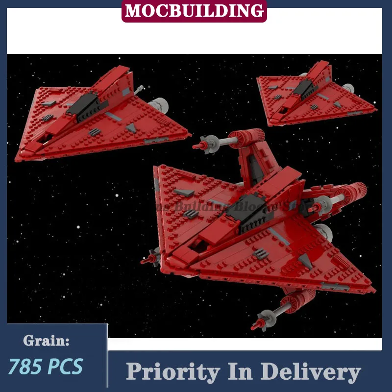 

Space Movie Starfighter Model Building Blocks MOC Red Starship Collection Toy Gifts