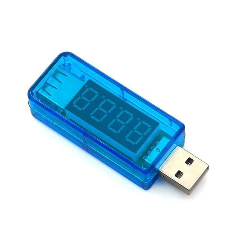 Cyfrowy tester napięcia prądu ładowania USB Mini ładowarka USB lekarz woltomierz amperomierz obróć przezroczysty