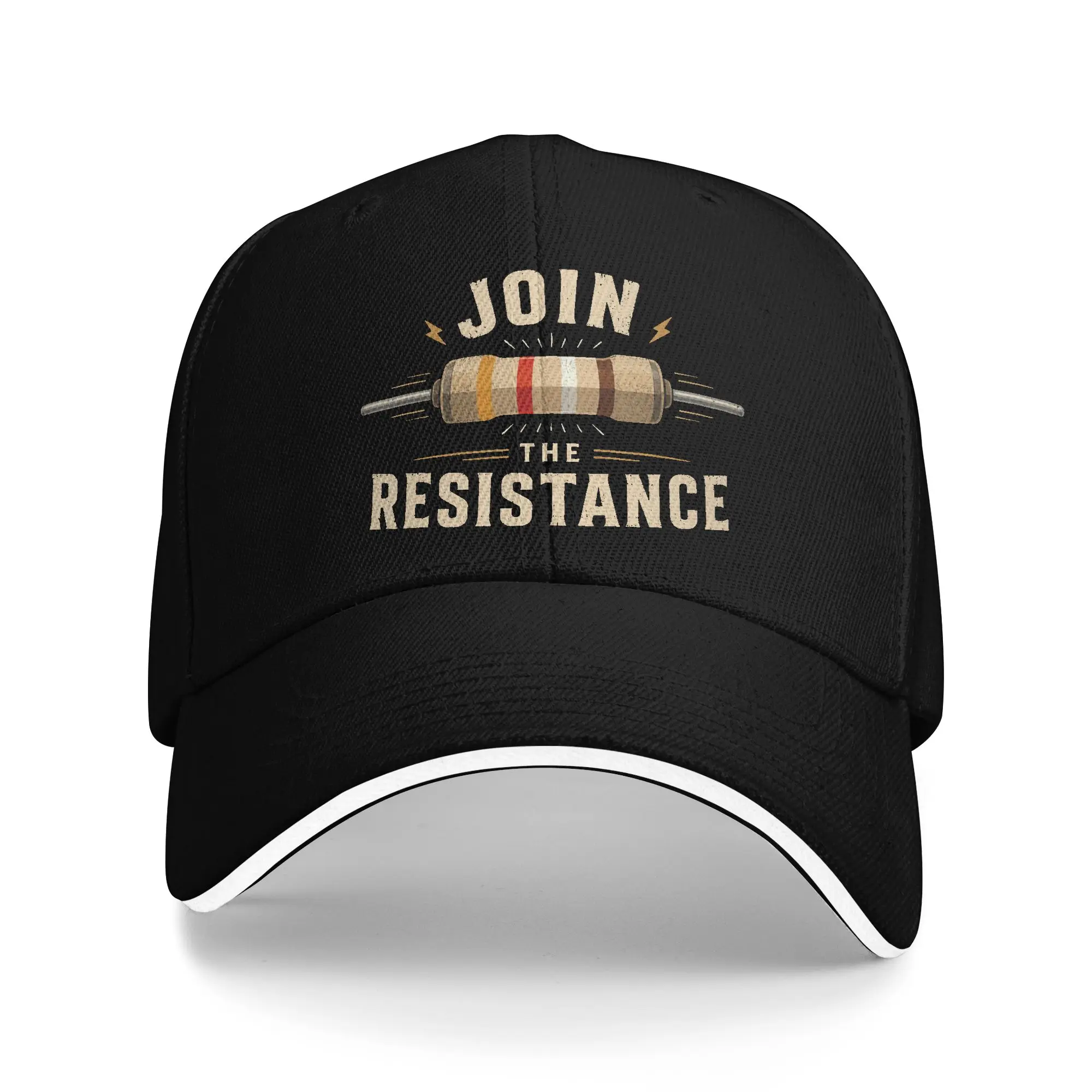 Funny Join the Resistance Engineer Sandwich Caps Men Women Outdoor Baseball Cap Resistor Adjustable Racing All seasons Hat Adult