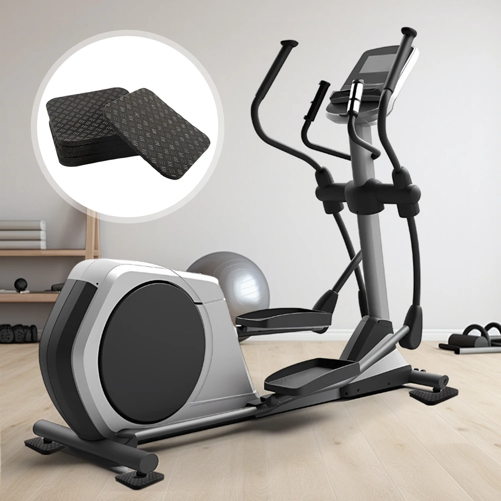 

6 шт. силиконовые коврики для беговой дорожки, антивибрационные подушечки, универсальный тренировочный коврик с шумоподавлением для прогулочной площадки, велотренажер