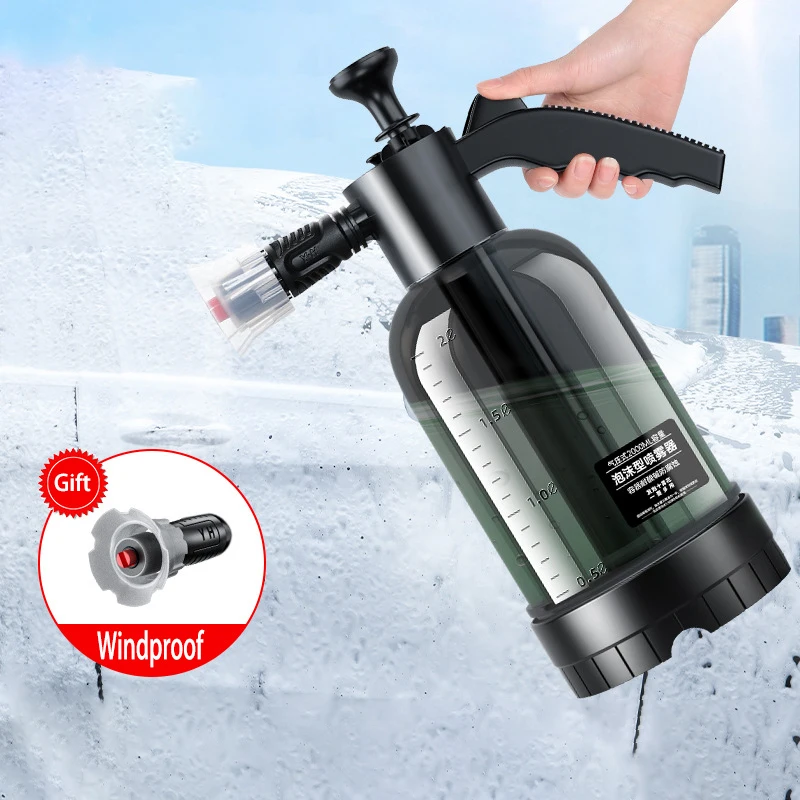 2L Hand Pump Foam Sprayer Car Wash Foam Sprayer Bottle Special Tool Car Wash Spray Tool High Pressure Foam Cleaning Spray Bottle