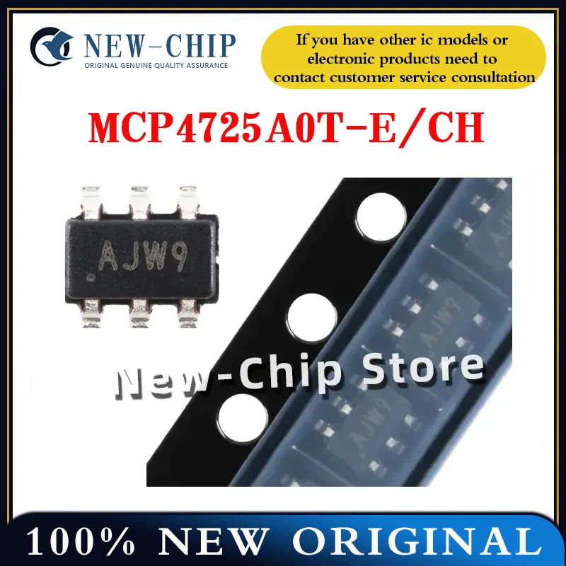 2PCS-50PCS/LOT MCP4725A0T-E/CH SOT-23 AJ** Nowy oryginał