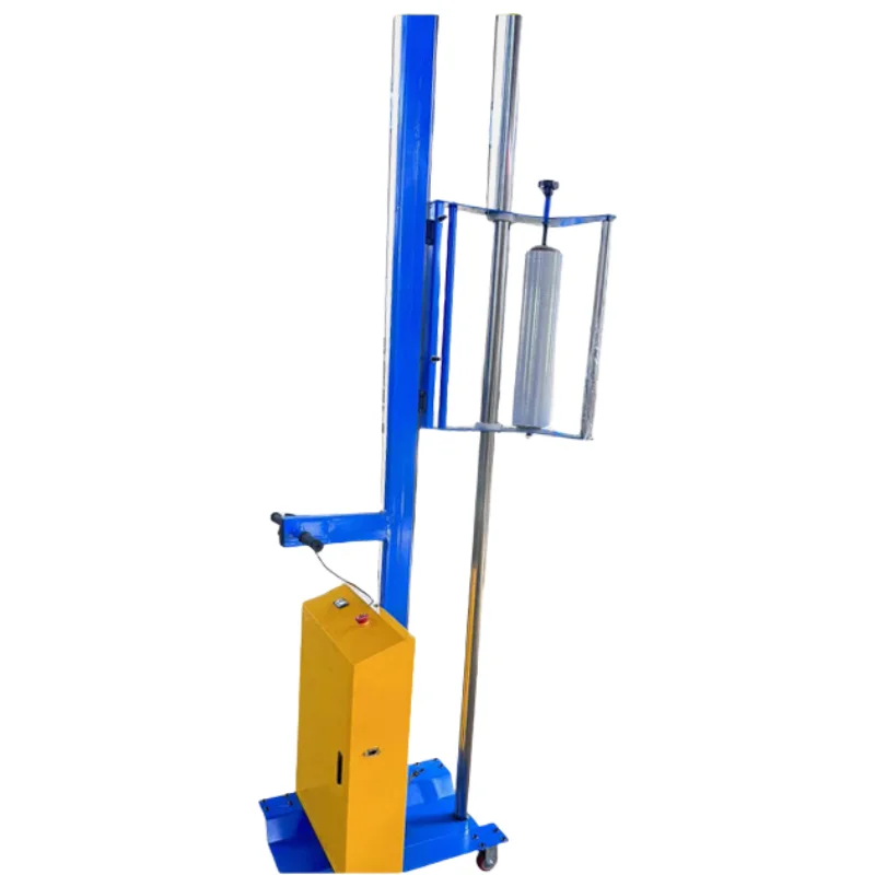 Electric push carton wooden box metal suitcase stretch film packaging machine for tray