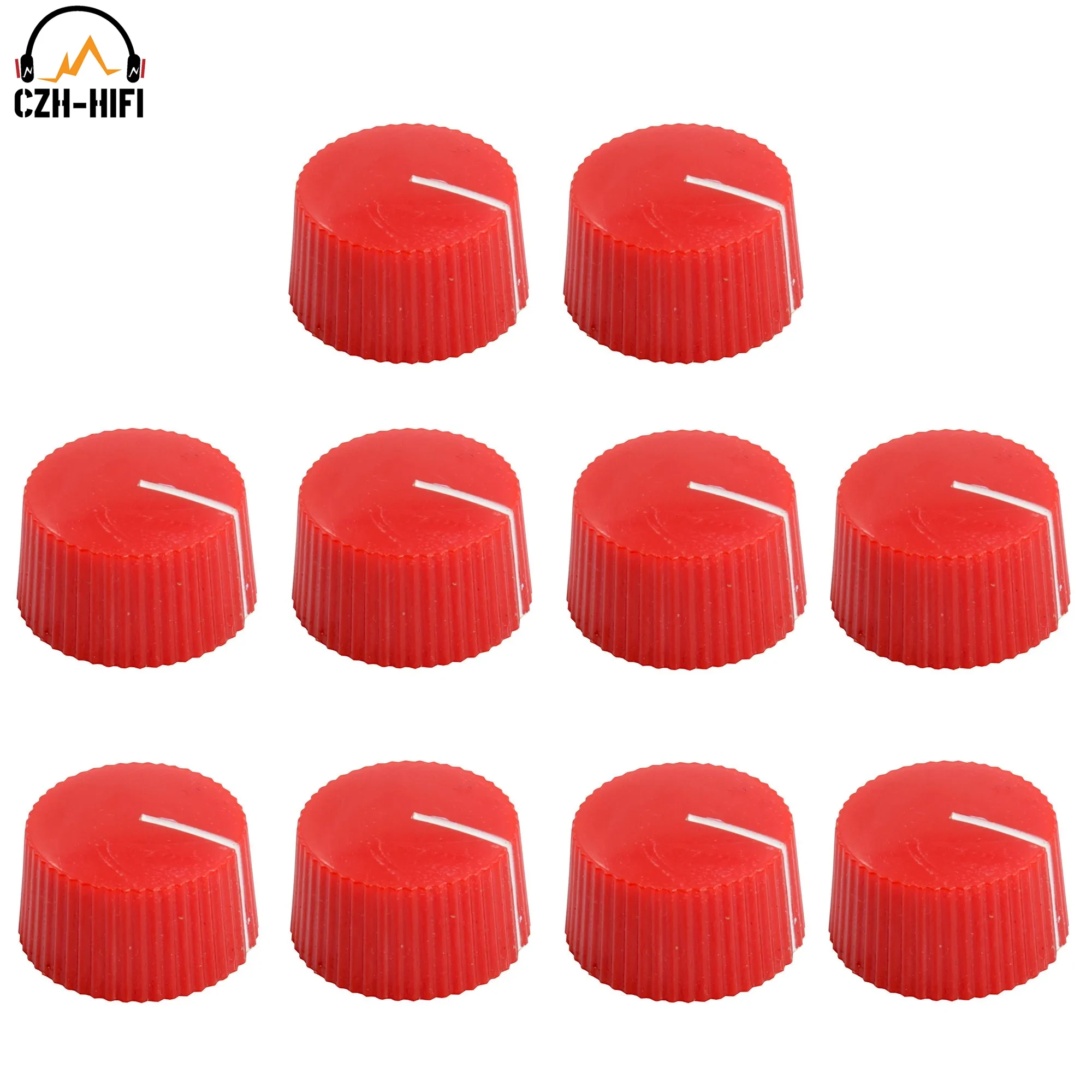 10pcs 21x12mm ABS Plastic Set Pointer Knob Button Cap for Guitar AMP Effect Pedal Stomp Box Overdrive DJ Mixer Volume Control