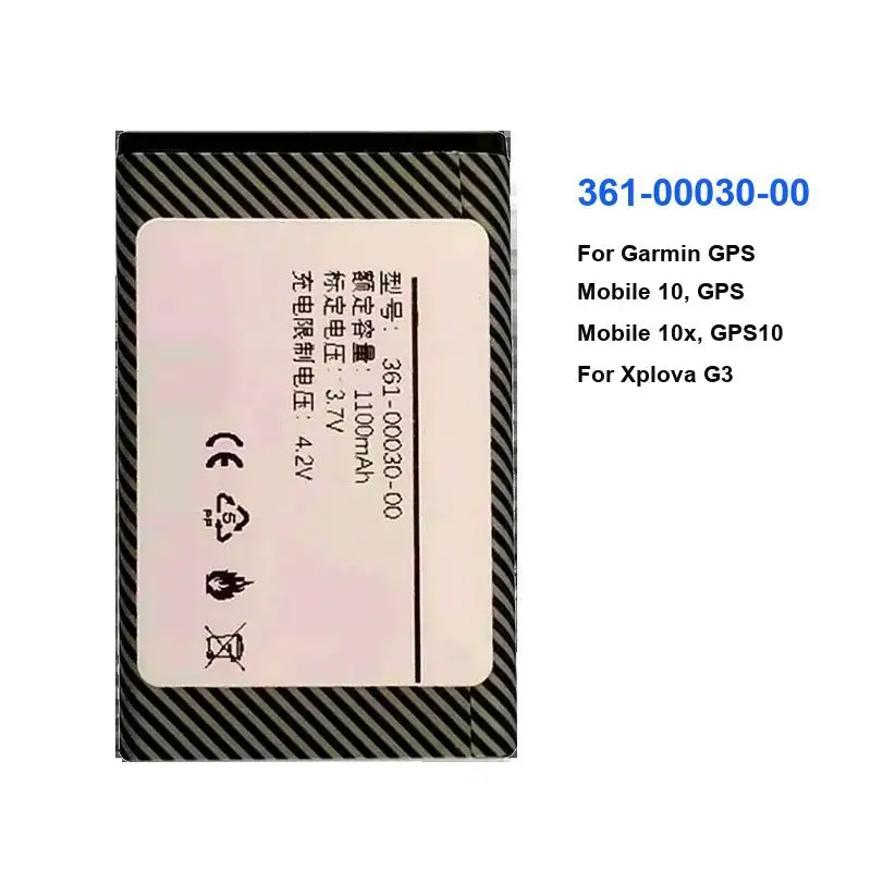 Battery For Garmin Mobile 10 10X GPS10 Xplova G3 361-00030-00 1100Mah Stable Power Supply Gps Device