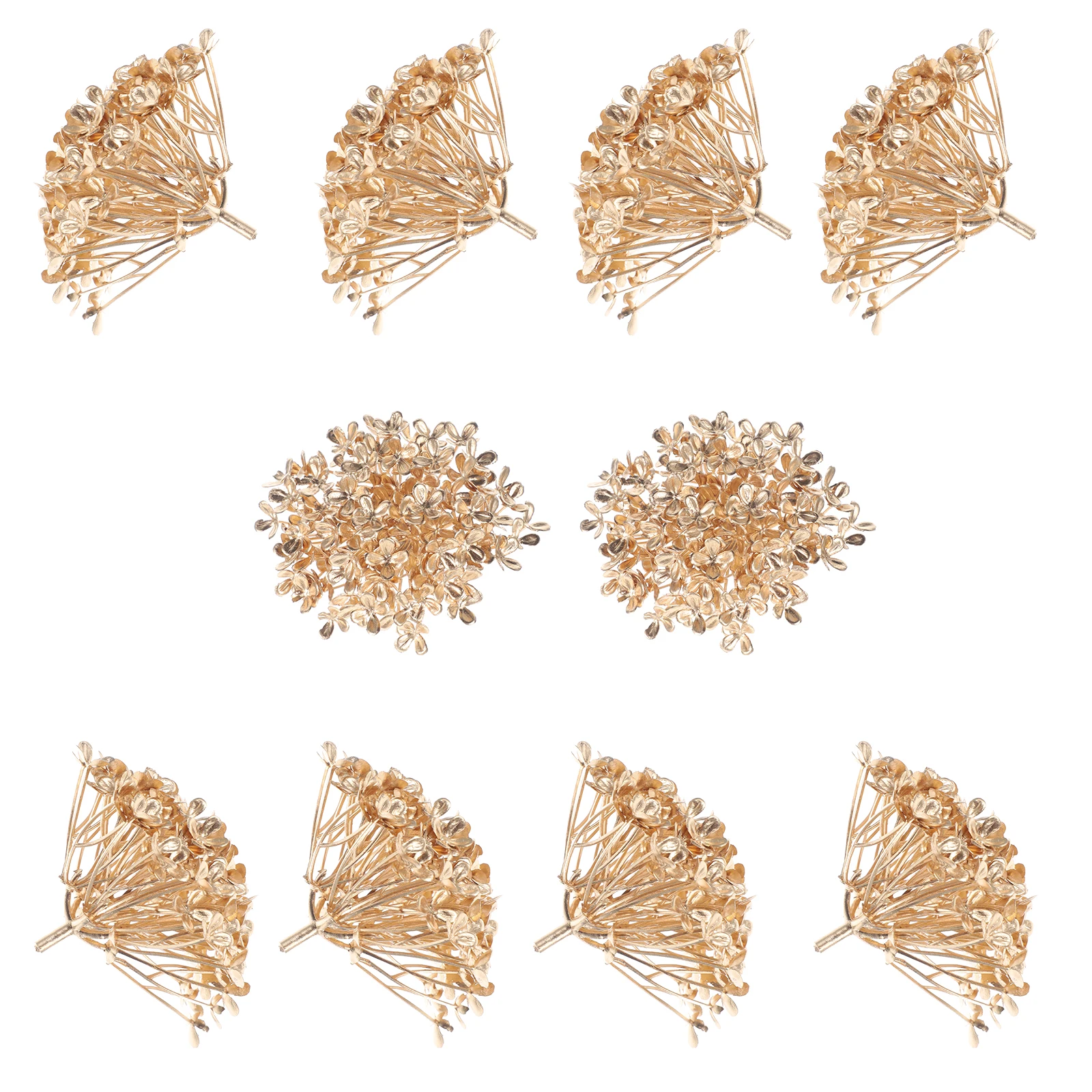 

10 Pcs Wooden Hydrangea Head Artificial Flower Fake Flowers Bouquet Faux Dried Hydrangeas Plastic White Decoration