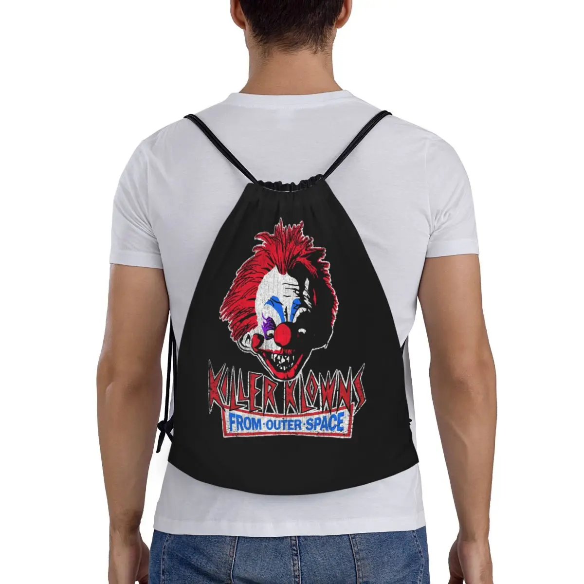 

Рюкзаки Killer Klowns From Outer Space, модные портативные рюкзаки на шнурке, карманные сумки для обуви, сумки для книг для мужчин и женщин, школьные