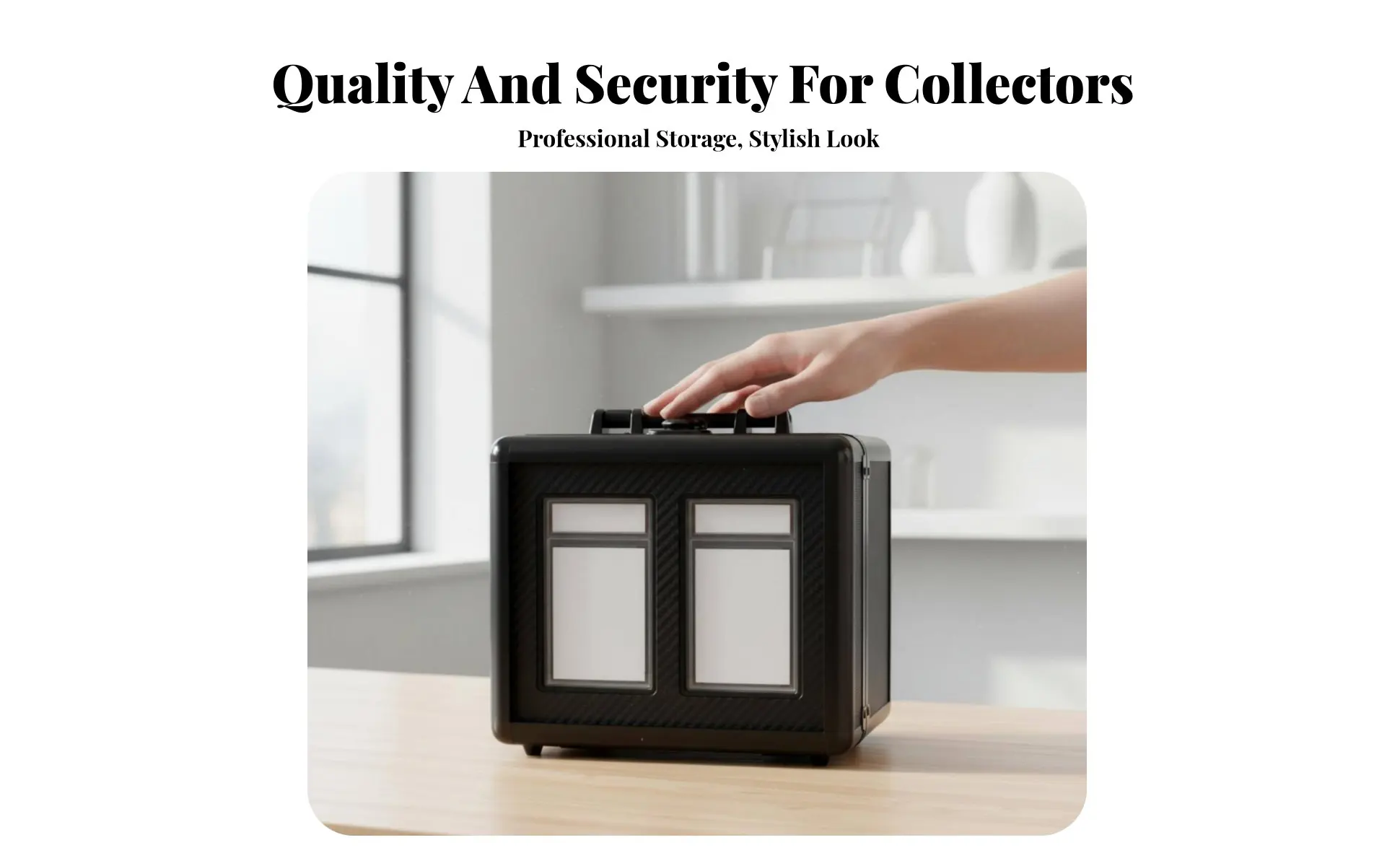 PSA Card Display Box Portable with Handle Graded Card Storage Box PSA Slab Case Dustproof Shockproof for Travel