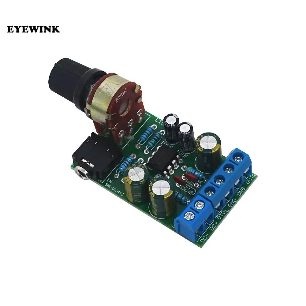 TDA2822 TDA2822M Amplifier Board DC 1.8-12V 2.0 Channel Stereo Mini AUX Audio Amplifier Module AMP with 50K Ohm Potentiometer