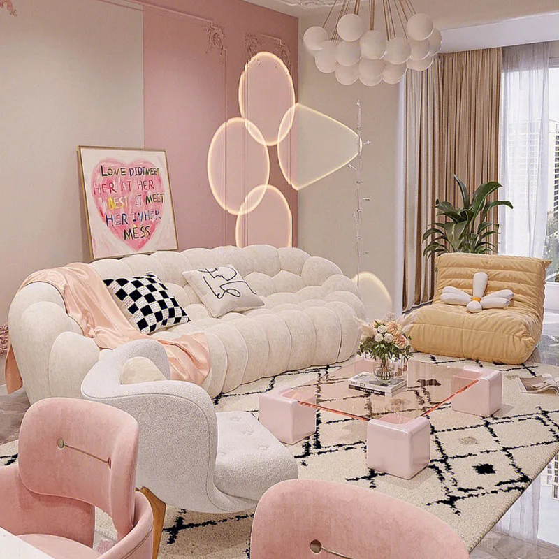 Gebogenes Designer-Blasensofa von Internet Celebrity