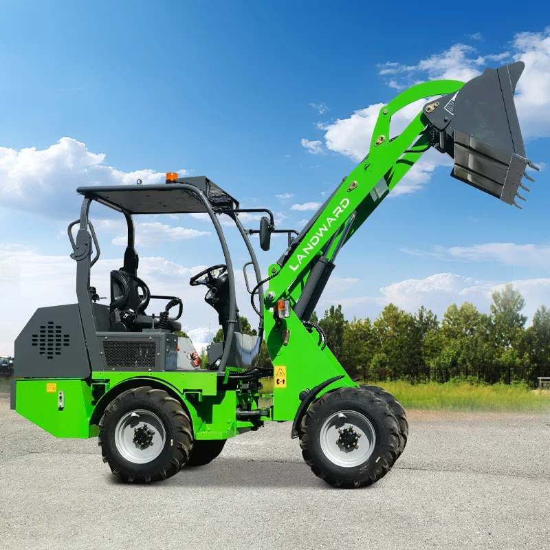 Wholesale High Power Small Loader 72v Battery Agricultural High Battery Life New Energy Electric Home 4WD Loader Customized Sale