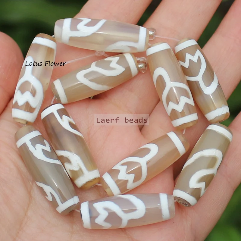 1pcs Natural Agate 28-30mm Many patterns White Tibet Dzi Agate,Lucky Symbol,Powerful Amulet,For DIY Jewelry Making !