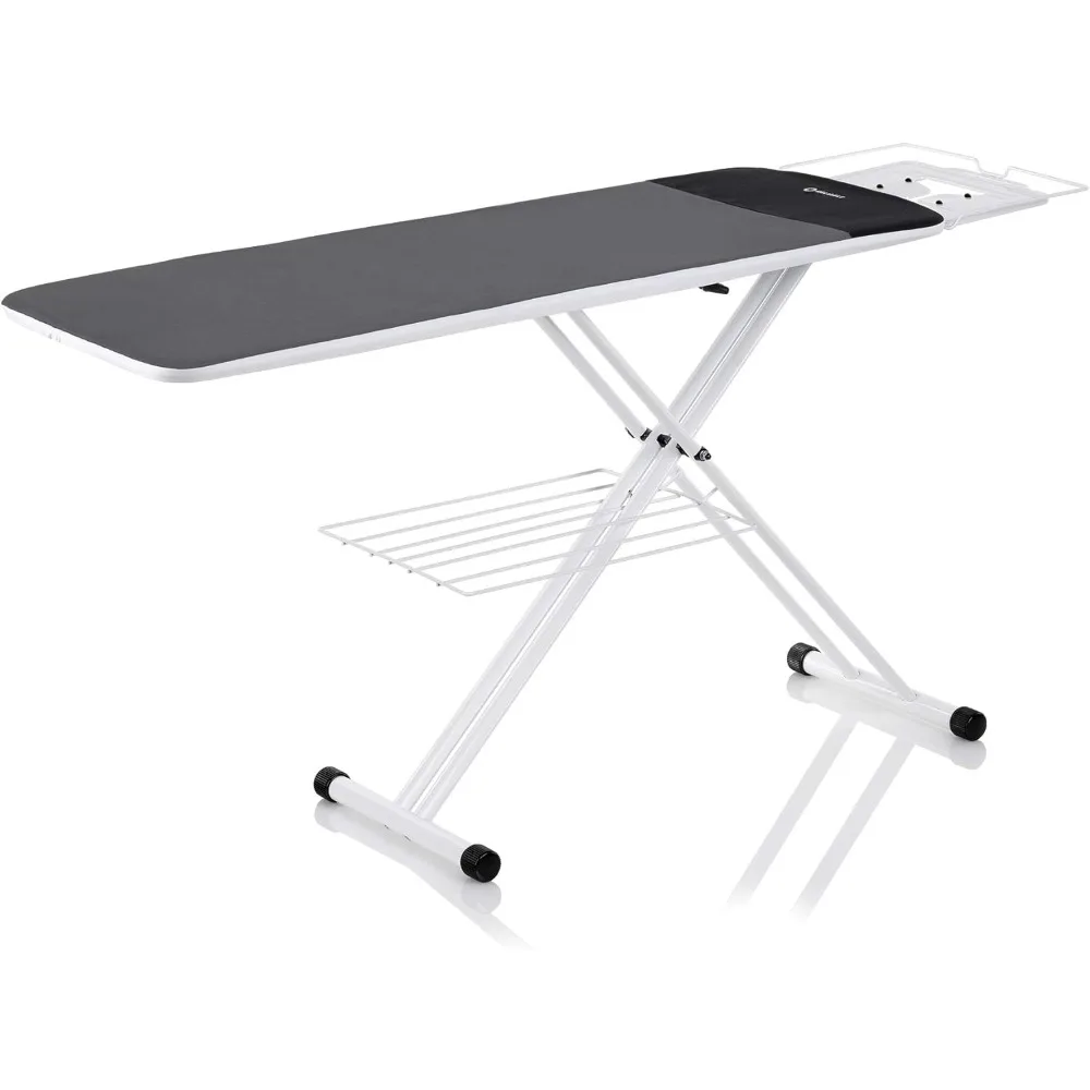 Tabla de planchar casera de 320 libras: mesa de planchar casera 2 en 1 hecha en Italia con superficie de presión grande de 55 pulgadas (extendida)