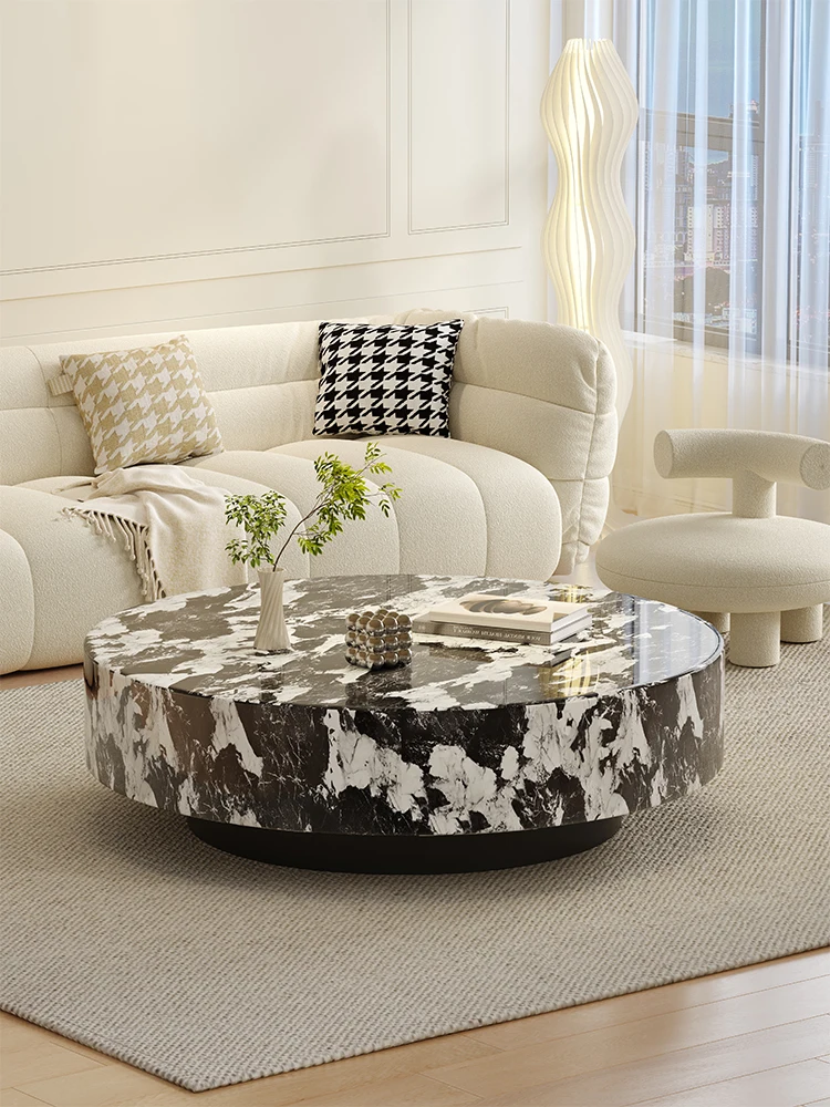 Italian Minimalist Round Marble Nesting Tables Set - Luxury Coffee