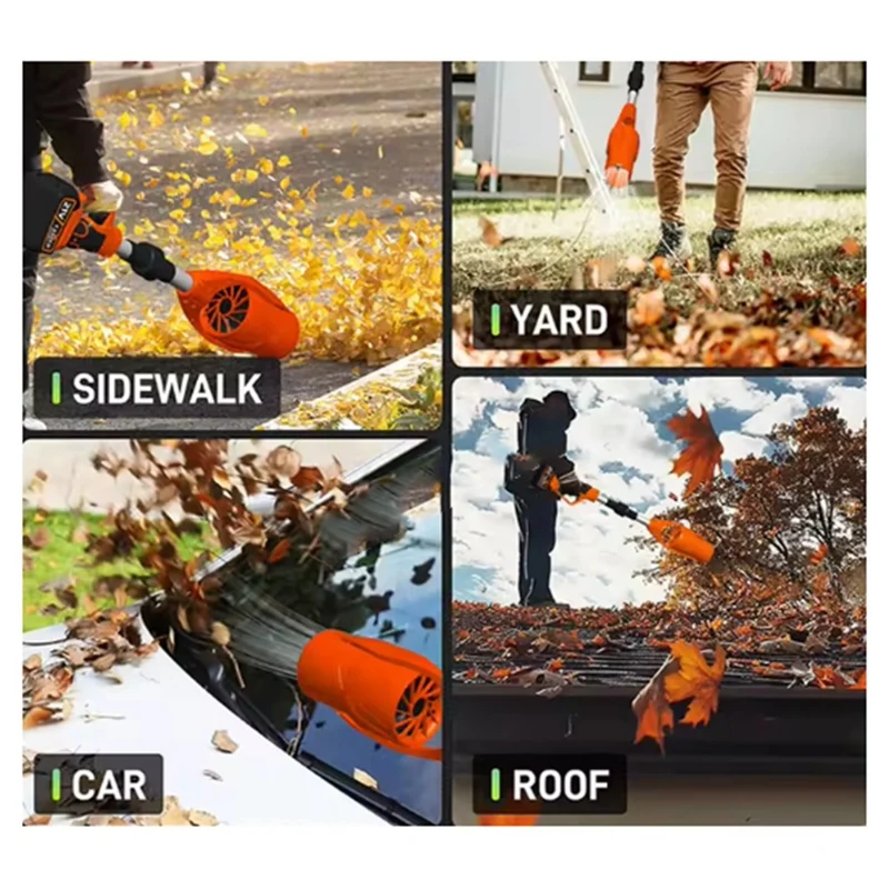 Cordless Leaf Blower for Garden, Patio, Lawn, Snow and Dust Blower with Battery & Fast Charger Garden Leaf Blower-AT35