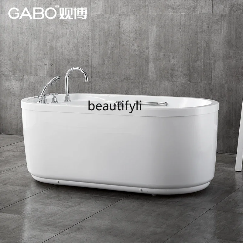 6849 acrylic bathtub 1.5~ 1.7 meters with handrails + bathtub faucet