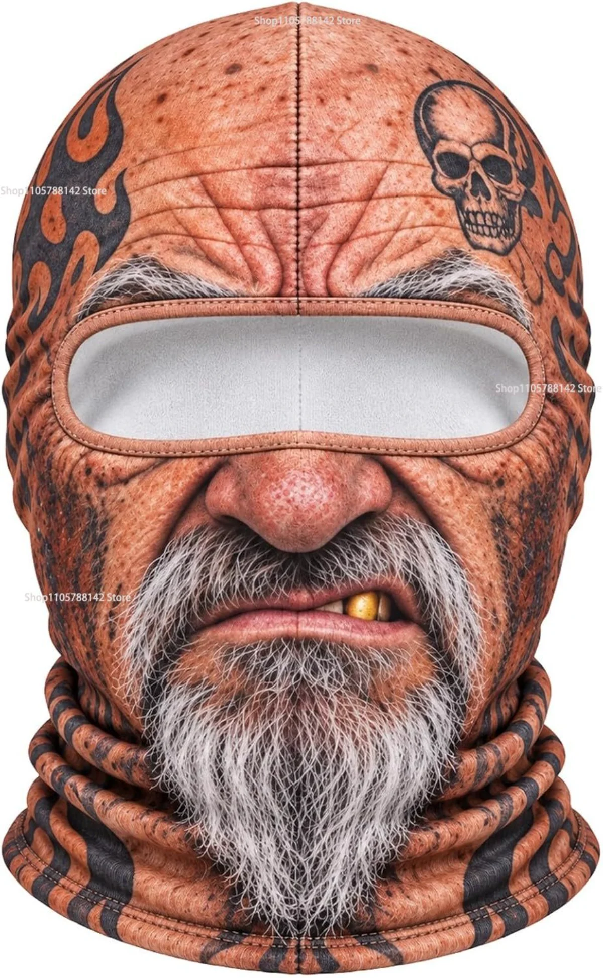 Old Man Ski Mask Funny Face Full Faces Winter With Neck Coverage,Novelty Winter Face Cover for Skiing Outdoor Parties Gifts 5