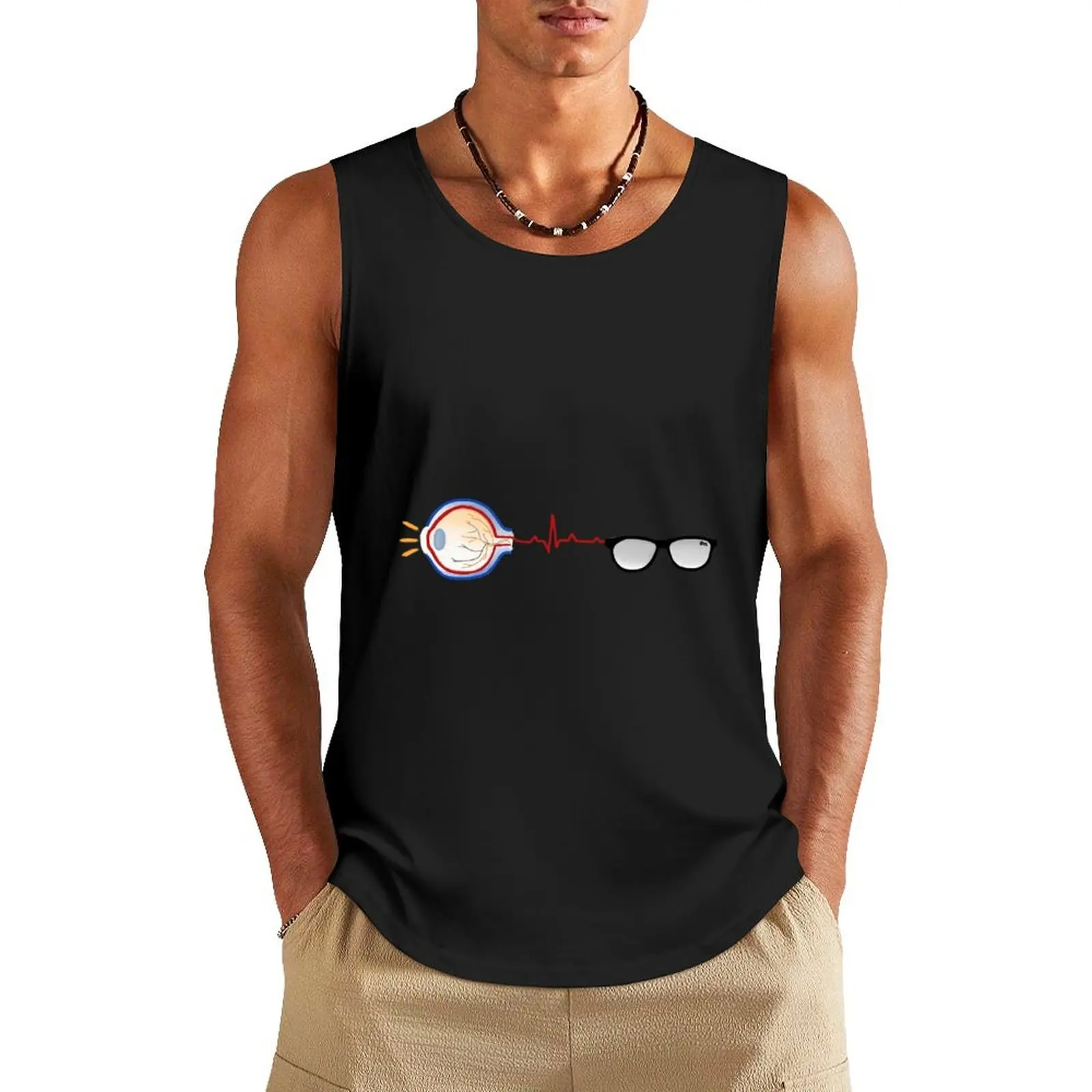 Eye Love Optometry (FULL COLOR, DIE CUT) Tank Top bodybuilding t shirt sleeveless man shirts