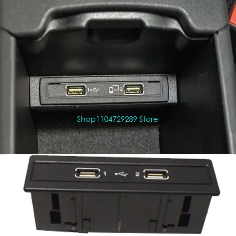D8KE Center Console USB Unit A2058200326 2-Port Media Access Panel for W205 X253 W213 Vehicles with USB-A Faceplate Reference