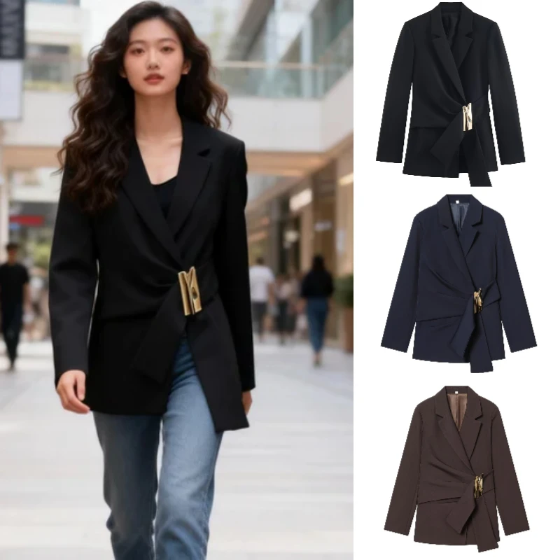 

Новинка весны 2026: Модный, элегантный приталенный блейзер на пуговицах