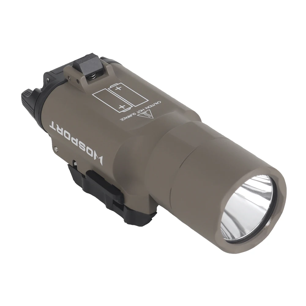 High Output Weapon Flashlight for Picatinny Rails, Tactical Accessories.WOSPORT X300U Flashlight, 800 Lumens, Hunting Flashlight