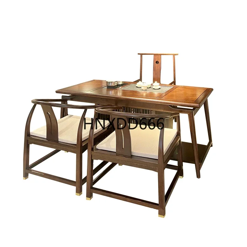 New Chinese tea table high-end embedded tea table