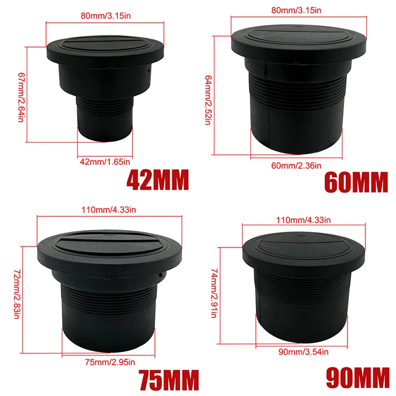 2X 42/60/75/90mm Parking Diesel Heater Warm Air Vent Duct Pipe Outlet Rotatable Exhaust Joiner Connector Car Truck VAN Camper