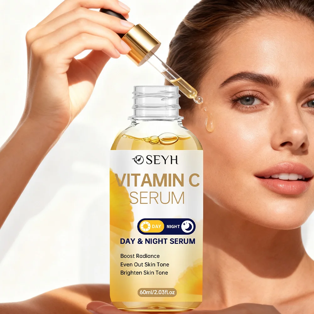SEYH Upgrade Night Day Essence Liquid 1pc Vitamin C Hydrating Essence with Collagen Ceramides Peptides Shea Butter Arbutin for B