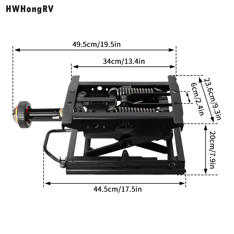 농업용 차량 시트 댐핑 베이스, 전면 충격 조절 핸들 포함, 트럭 및 농기계용 중장비 서스펜션
