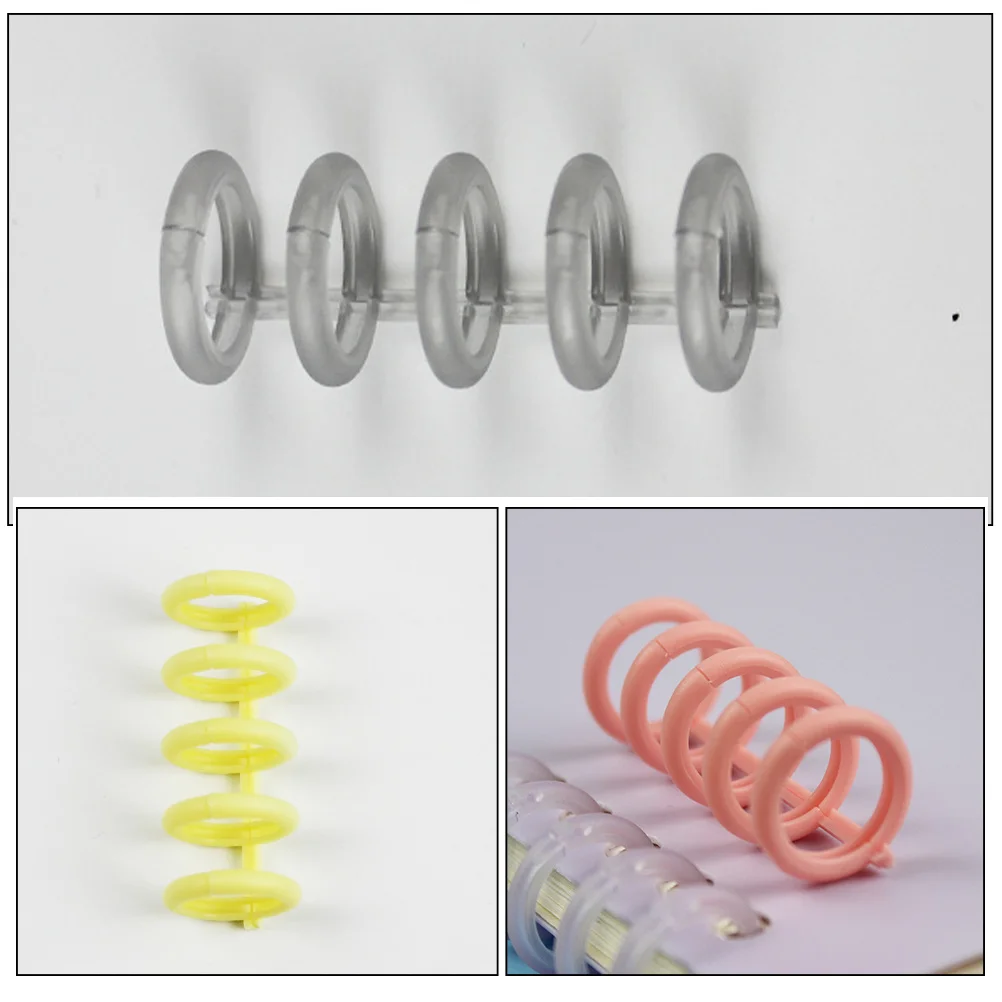 

30Pcs Plastic Loose Leaf Binder Rings 5-Hole Book Rings Notebook Replacement DIY Scrapbook Binding Supplies for Office School