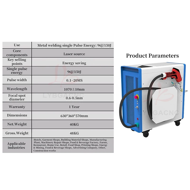 Fiber Laser Source 1000W-2200W Multifunctional Mini Air-cooled Handheld Portable Welding Cutting Machine with Single Wire Feeder